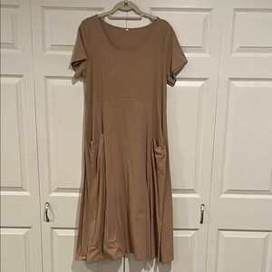 Elegant Tan Women's Dress